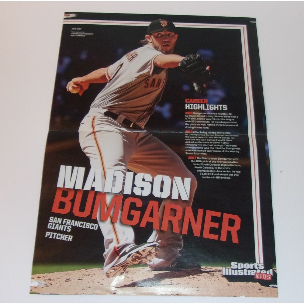Madison Bumgarner Christian Pulisic Sports Illustrated for Kids Centerfold 2017